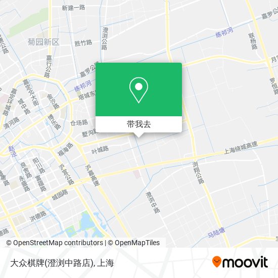 大众棋牌(澄浏中路店)地图