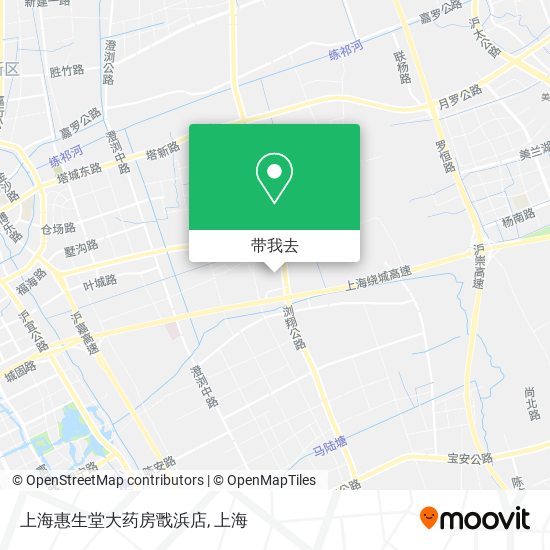 上海惠生堂大药房戬浜店地图