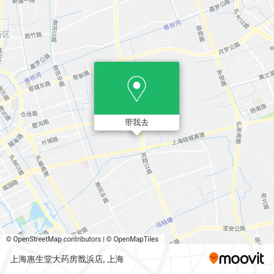 上海惠生堂大药房戬浜店地图