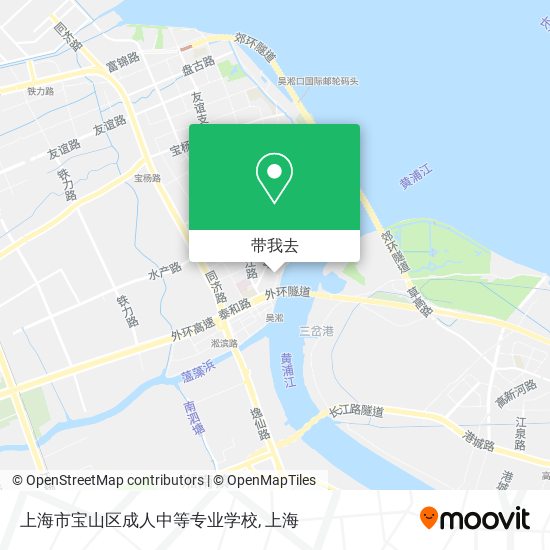 上海市宝山区成人中等专业学校地图