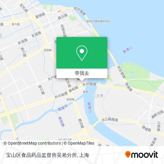 宝山区食品药品监督所吴淞分所地图
