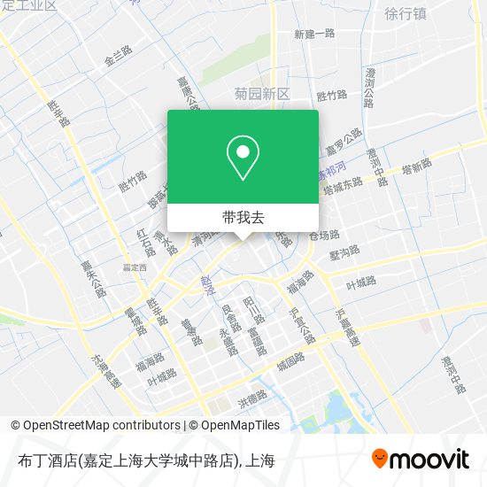 布丁酒店(嘉定上海大学城中路店)地图