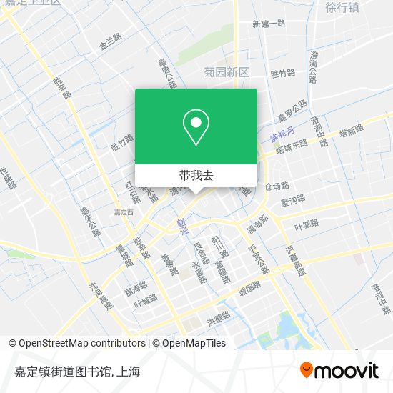 嘉定镇街道图书馆地图