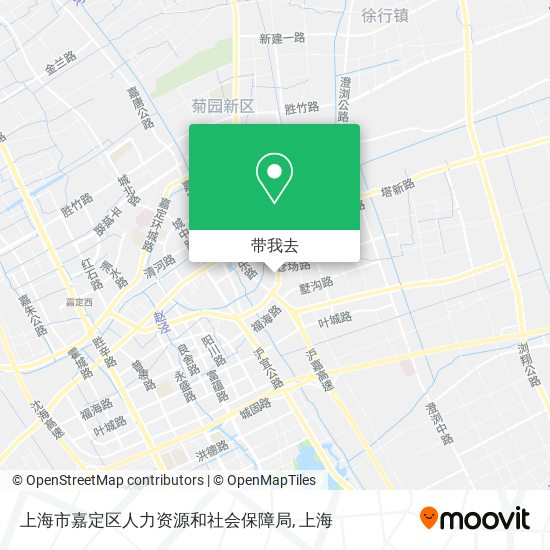 上海市嘉定区人力资源和社会保障局地图