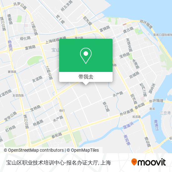 宝山区职业技术培训中心-报名办证大厅地图