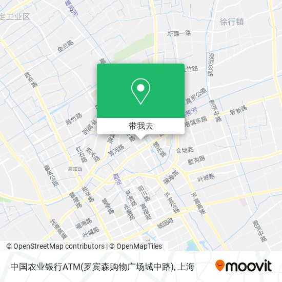 中国农业银行ATM(罗宾森购物广场城中路)地图