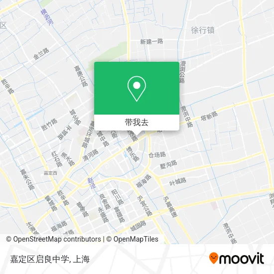 嘉定区启良中学地图