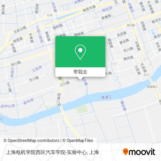 上海电机学院西区汽车学院-实验中心地图