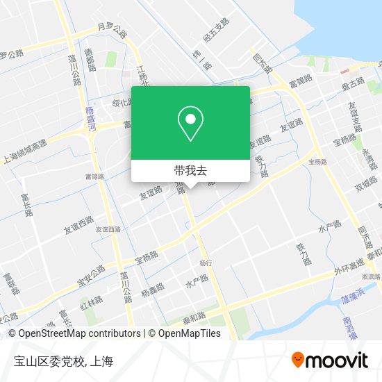 宝山区委党校地图