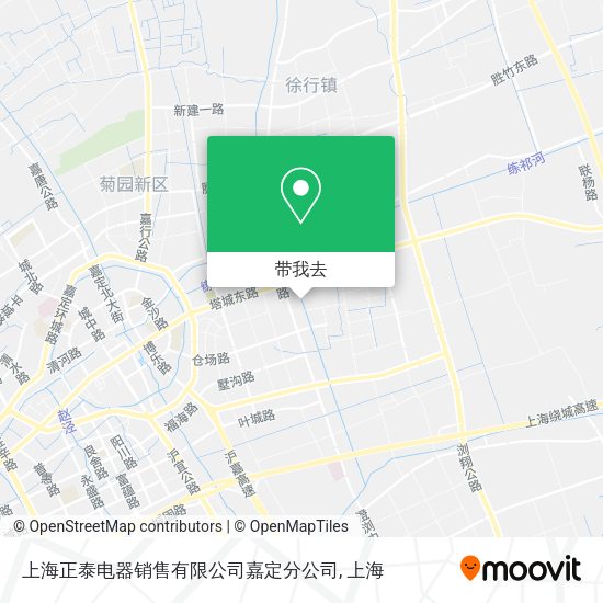 上海正泰电器销售有限公司嘉定分公司地图