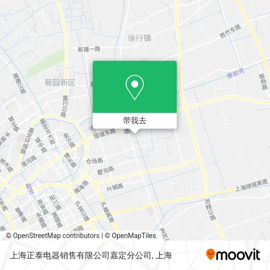 上海正泰电器销售有限公司嘉定分公司地图