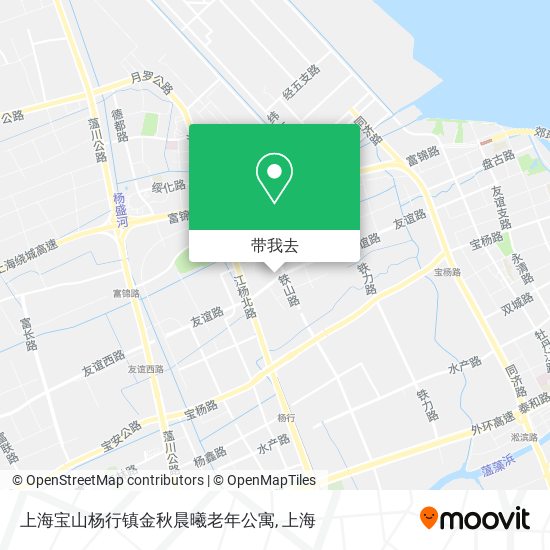 上海宝山杨行镇金秋晨曦老年公寓地图