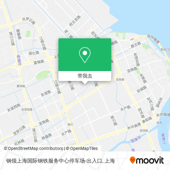 钢领上海国际钢铁服务中心停车场-出入口地图