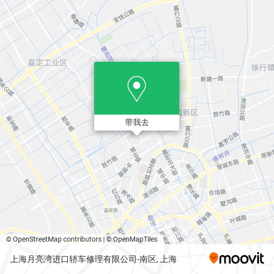 上海月亮湾进口轿车修理有限公司-南区地图