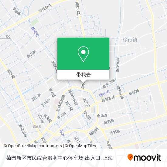 菊园新区市民综合服务中心停车场-出入口地图