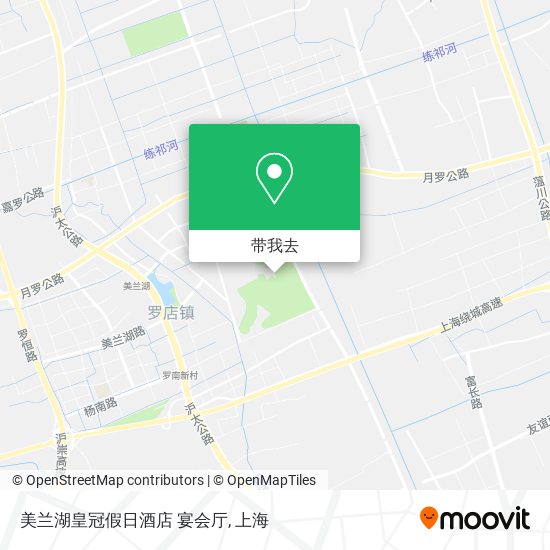 美兰湖皇冠假日酒店 宴会厅地图