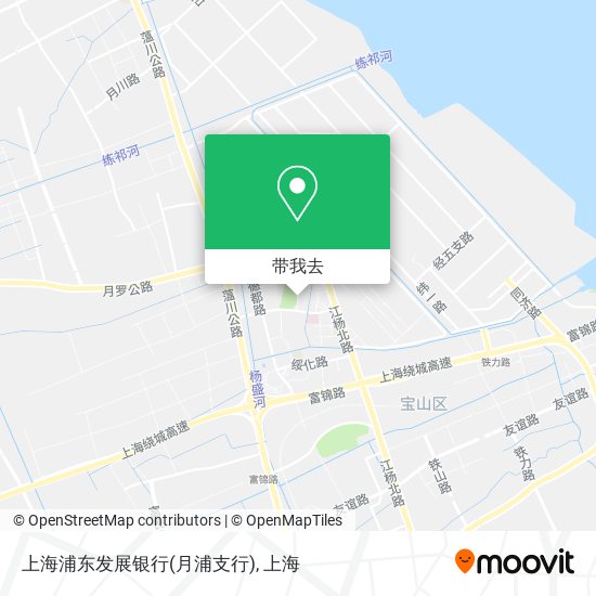 上海浦东发展银行(月浦支行)地图