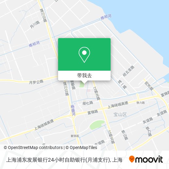 上海浦东发展银行24小时自助银行(月浦支行)地图