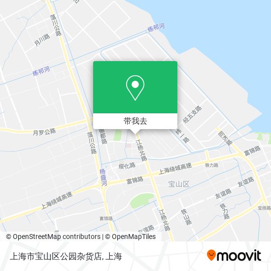 上海市宝山区公园杂货店地图