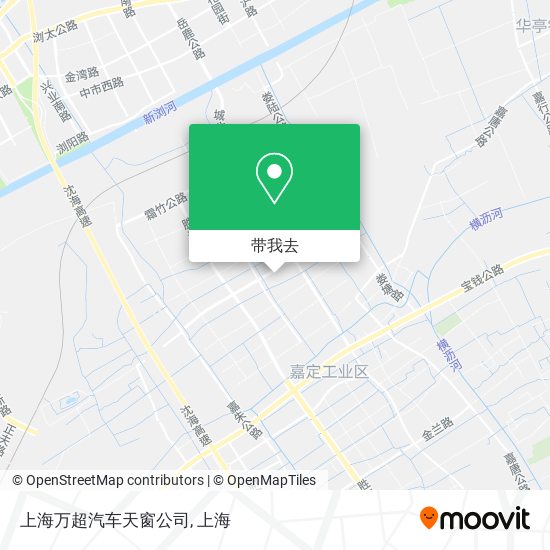 上海万超汽车天窗公司地图