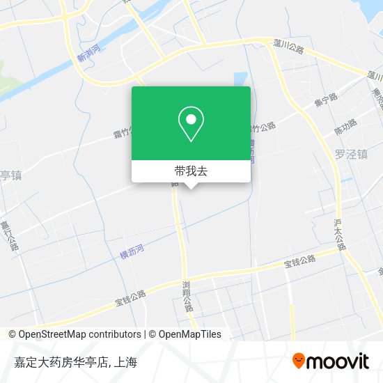嘉定大药房华亭店地图