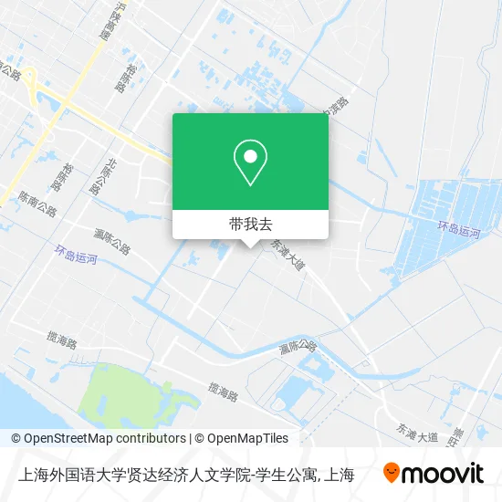 上海外国语大学贤达经济人文学院-学生公寓地图