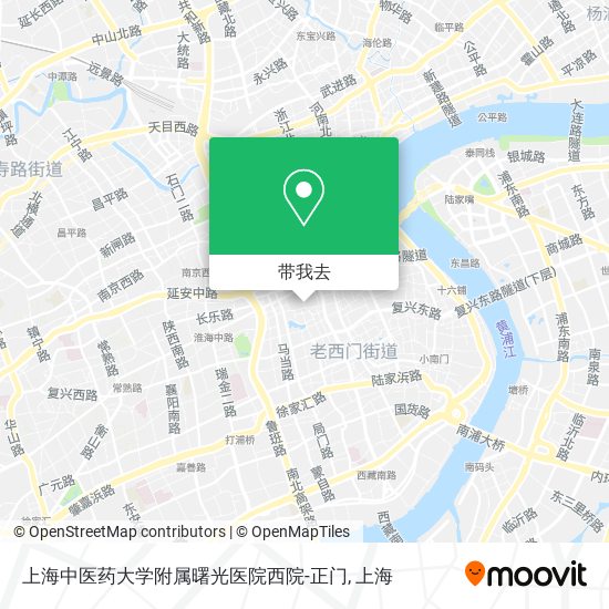 上海中医药大学附属曙光医院西院-正门地图