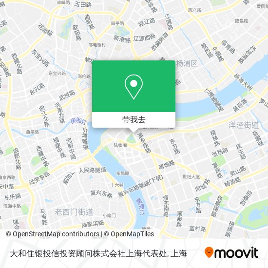 大和住银投信投资顾问株式会社上海代表处地图