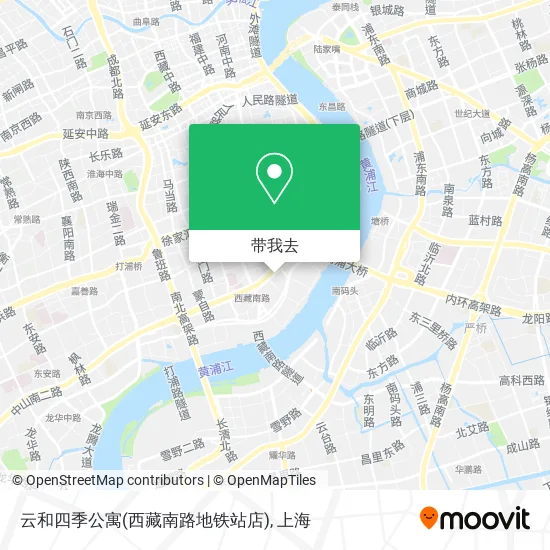 云和四季公寓(西藏南路地铁站店)地图