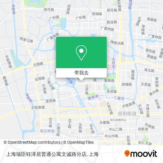 上海瑞臣钰泽居普通公寓文诚路分店地图