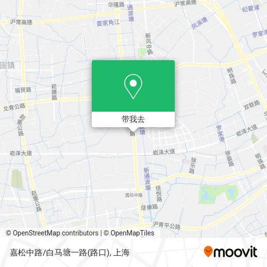 嘉松中路/白马塘一路(路口)地图