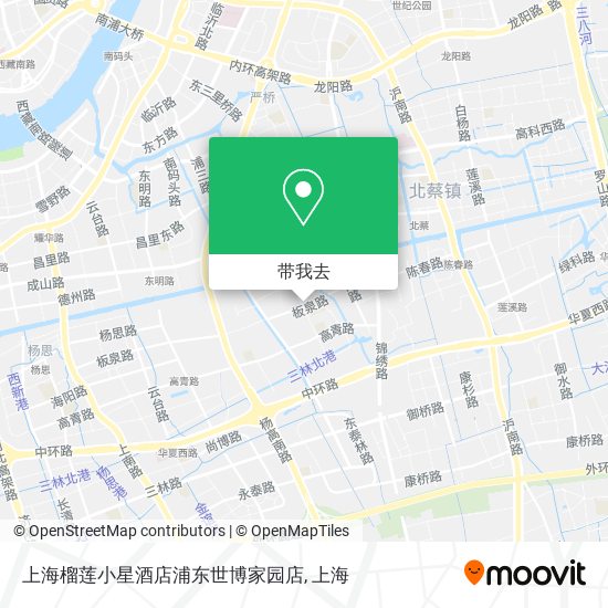 上海榴莲小星酒店浦东世博家园店地图