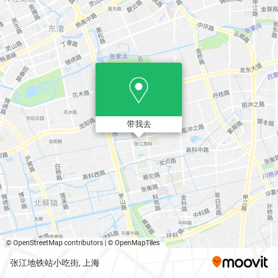 张江地铁站小吃街地图