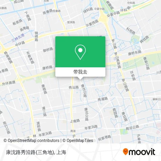 康沈路秀沿路(三角地)地图