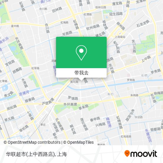 华联超市(上中西路店)地图