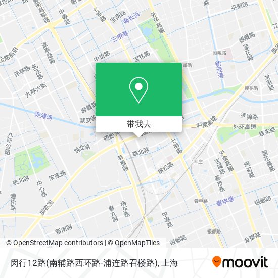 闵行12路(南辅路西环路-浦连路召楼路)地图
