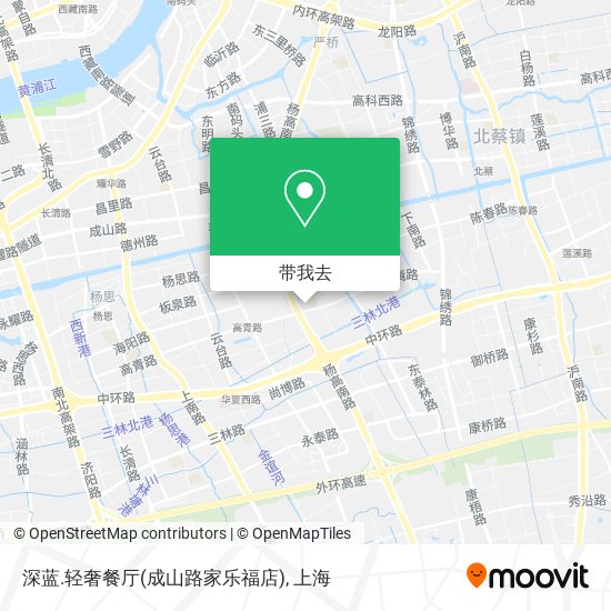深蓝.轻奢餐厅(成山路家乐福店)地图