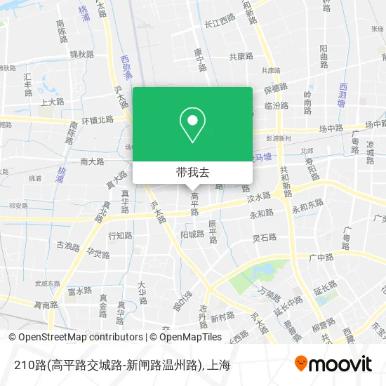 210路(高平路交城路-新闸路温州路)地图
