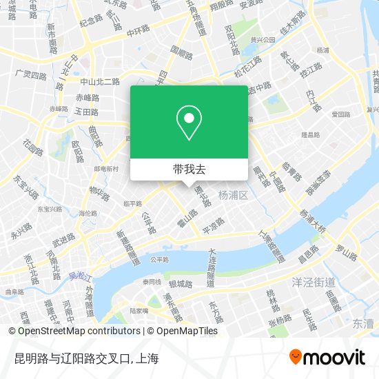 昆明路与辽阳路交叉口地图