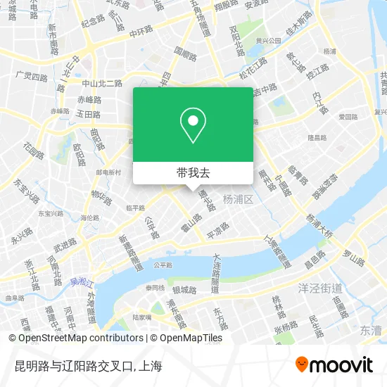 昆明路与辽阳路交叉口地图