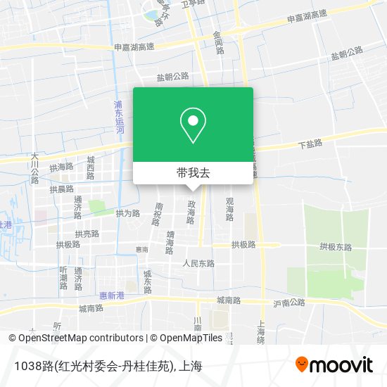 1038路(红光村委会-丹桂佳苑)地图