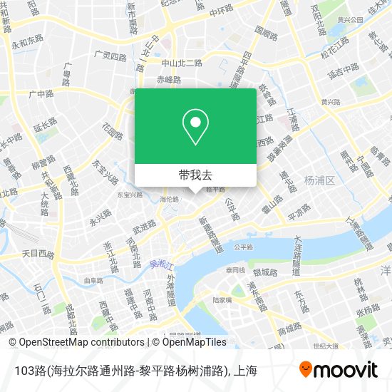 103路(海拉尔路通州路-黎平路杨树浦路)地图