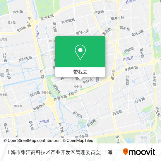 上海市张江高科技术产业开发区管理委员会地图