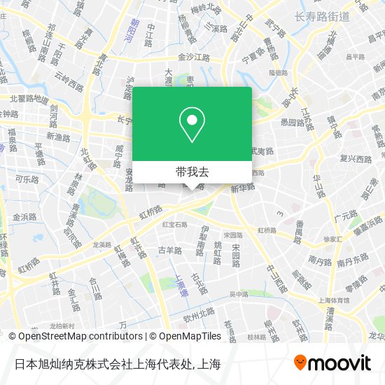 日本旭灿纳克株式会社上海代表处地图