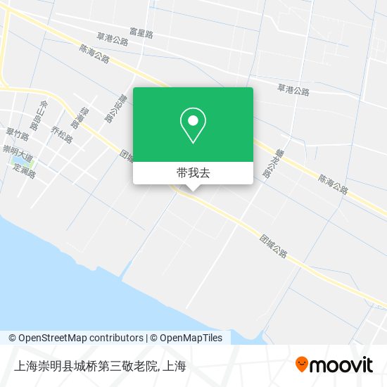 上海崇明县城桥第三敬老院地图