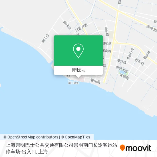 上海崇明巴士公共交通有限公司崇明南门长途客运站停车场-出入口地图