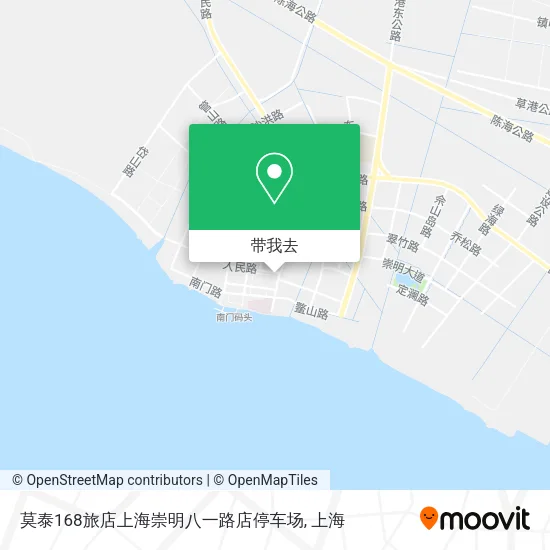 莫泰168旅店上海崇明八一路店停车场地图
