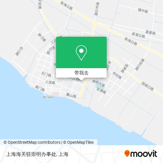 上海海关驻崇明办事处地图
