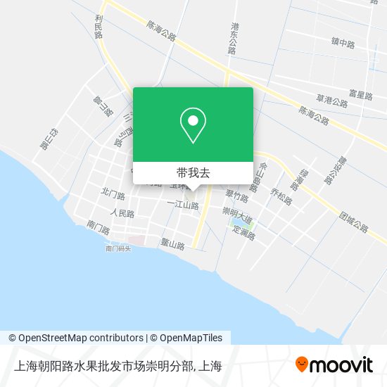 上海朝阳路水果批发市场崇明分部地图