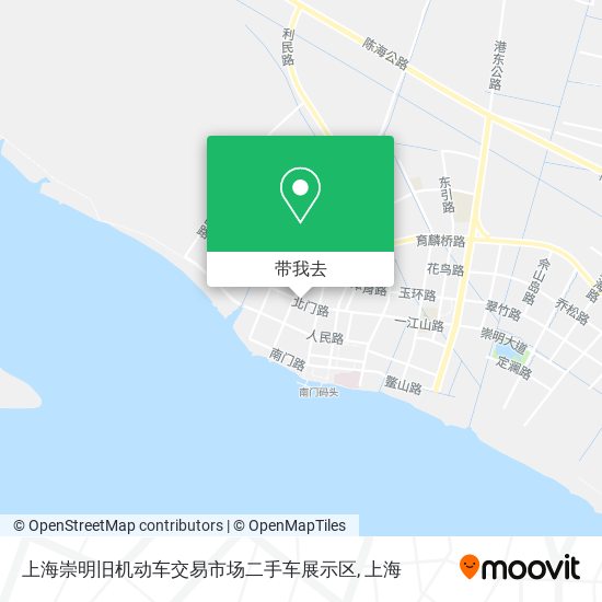 上海崇明旧机动车交易市场二手车展示区地图